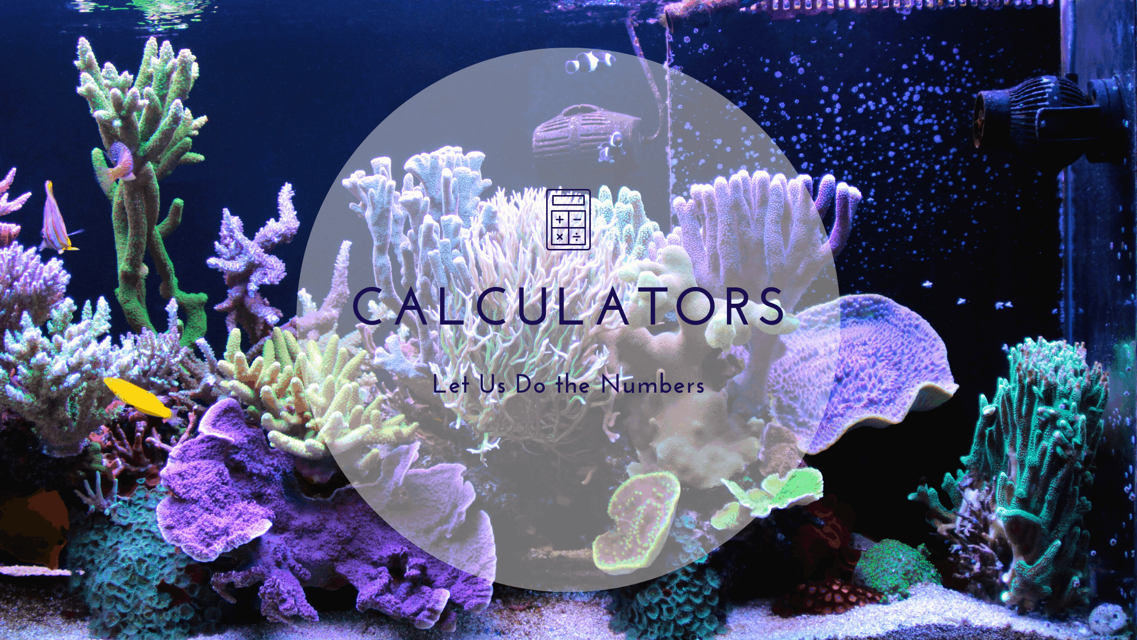 reef aquarium calculators